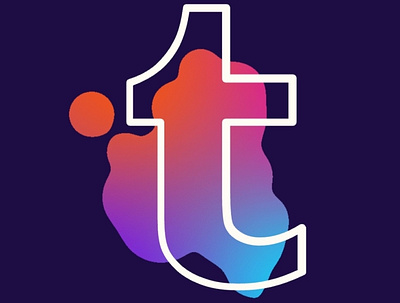 Tumblr minimalistic logo concept 2d app branding color splash colorful logo design illustration logo social media tumblr