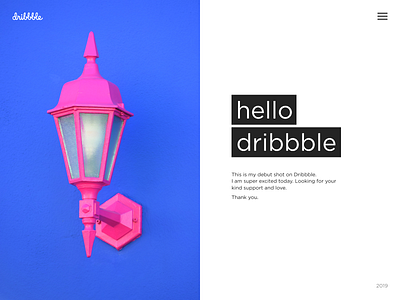 Hello dribbble ankapit blue first shot hello dribbble invites lamp pink web deisgn website website concept