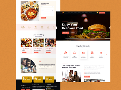 Restaurants Landing Page UI Design