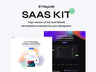 Nayzak SAAS Templates & UI Kit figma saas sketch ui ui kit ux web design