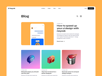 Nayzak SAAS Templates // Blog blog design figma saas sketch ui ui kit ux web