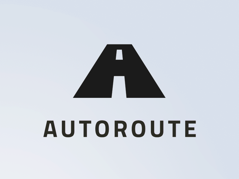 Autoroute Logotype animation auto autoroute gif highway kyiv logo motion road ukraine