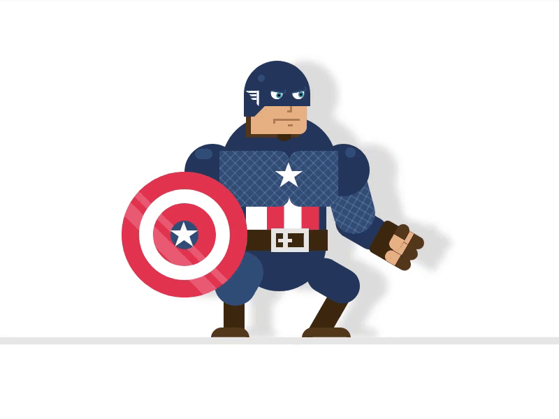 Captain America animation artwork captain america design designer graphics graphics design illustration marvel ui ux vector web