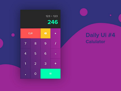 DailyUI#4 calculator dailyui design gradients ui uidesign ux