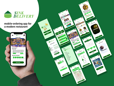 SINK DELIVERY app design design graphic design illustration logo mobile app design mobile ordering app product design sink delivery ui ui design ux design