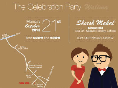 My Wedding Card - part 3 card character digital art illustration invitation printing typography wedding