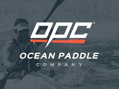 Ocean Paddle Company Full Logo branding logo ocean orange paddle surf surfski