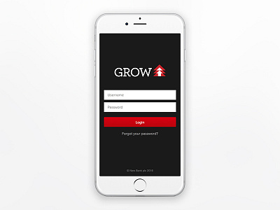 Training Tool Login admin app black fields iphone login red sign in sign on training ui ux
