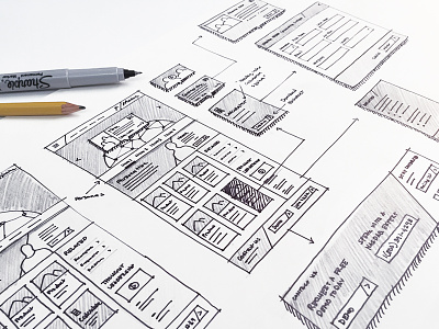 Wireframe Sketches callouts global marketing popout sketch tiles ui uiux ux website wireframes