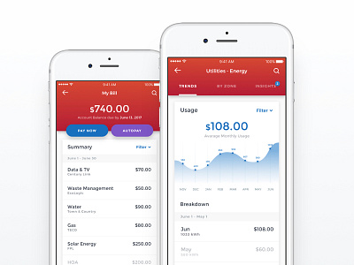 Bills. Bills. Bills. admin app charts dashboard finance graphs ios iphone menu search ui ux