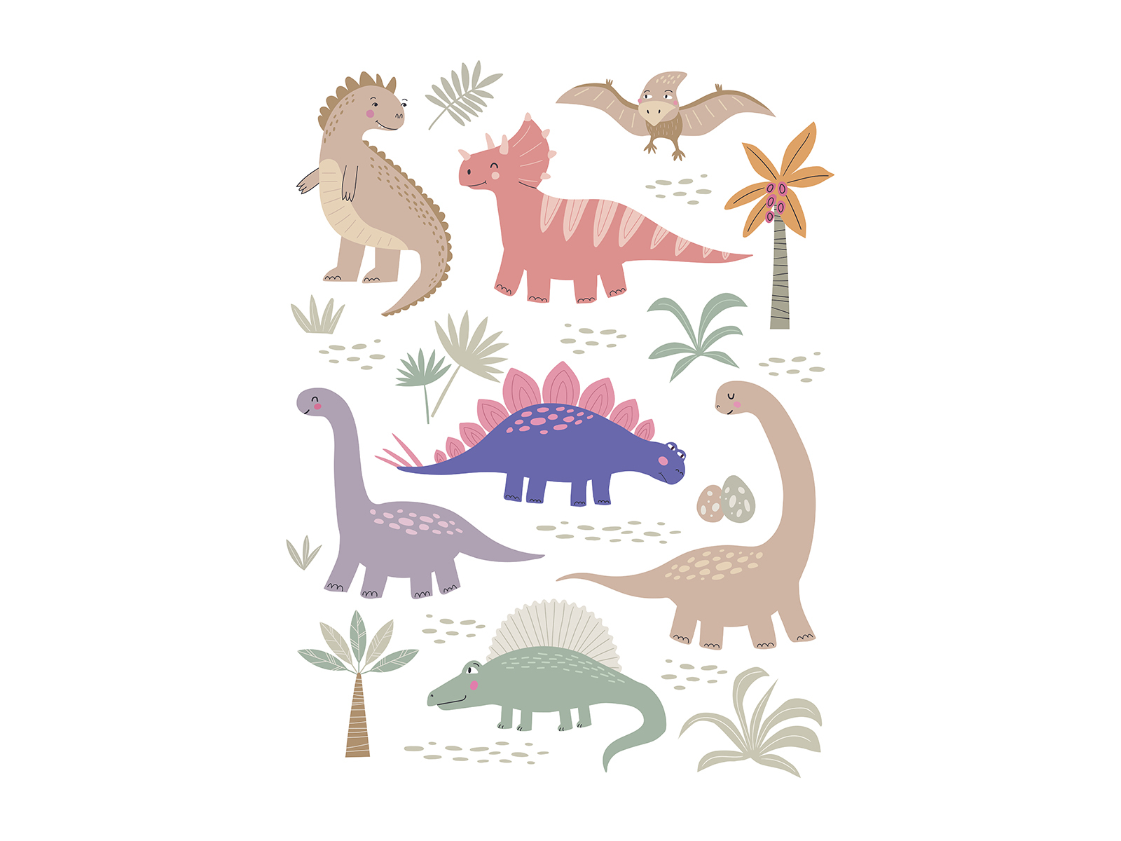 Dinosaurs illustration by Nadezhda Mikhailova on Dribbble