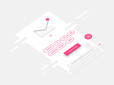 Hello Dribbble! app debut dribbble elevation first shot material design perspective screen ui ux welcome