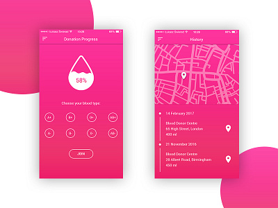 Blood Donation App Concept