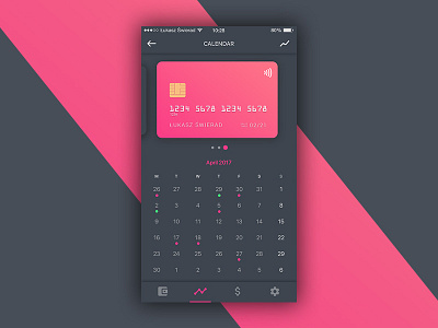 Wallet/Credit Cards - Calendar