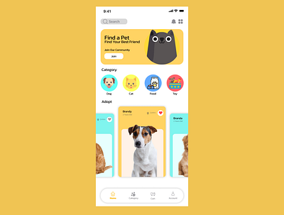 Pet Shop App Design ui