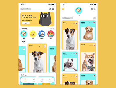 Pet Shop App design mobile ui uiux