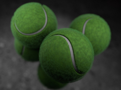 Tennis Balls - 3D Illustration 3d cinema cinema4d design illustration motion design motiongraphics