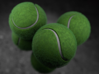 Tennis Balls - 3D Illustration