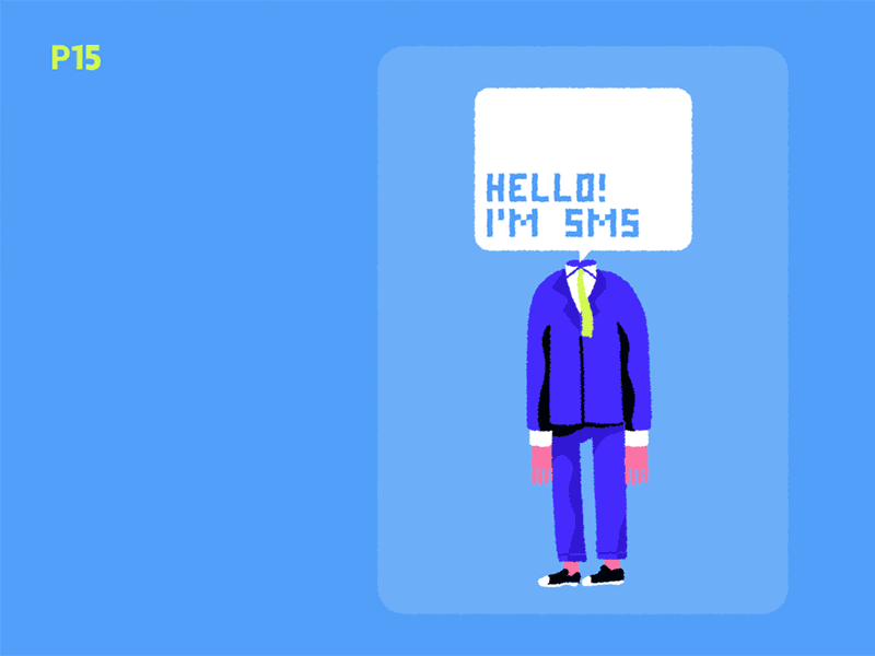 SMS guy animation sms
