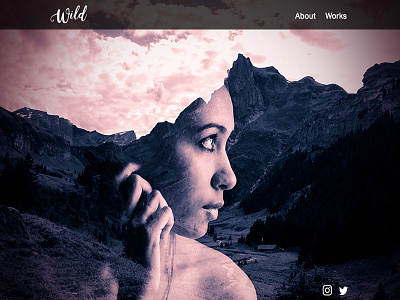 Wild Landing page design photography portfolio web