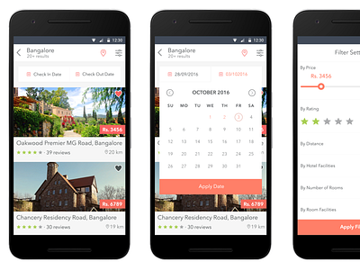 Hotel Booking app design interaction design mobile mobileapp ui ux visual