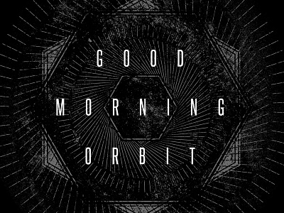 Good Morning Orbit Shirt Design grunge illustrator tee shirt texture vintage