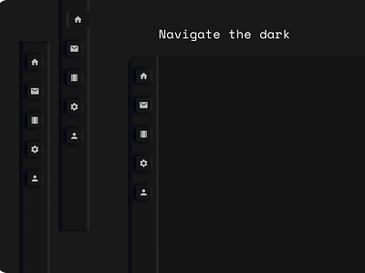 Neumorphic navbar for Dark Theme