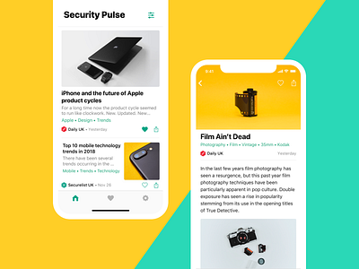 Kaspersky Lab’s blog android app design apple article design ios news reader security tech ui ux
