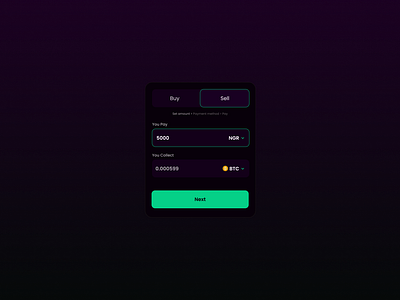 Simple Crypto Swap Interface