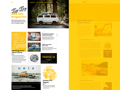 zig-zag landing landingpage magazine travel trip van web website