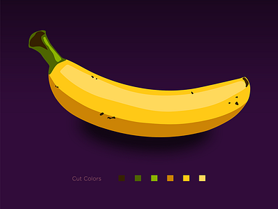 Banana banana cut colors design practice illustration