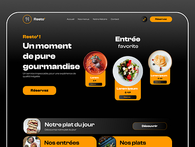 Restaurant Website Design design restaurant ui ux webdesign