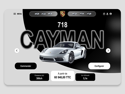 Porsche Website Design création de site web design home page porsche ui ux webdesign website