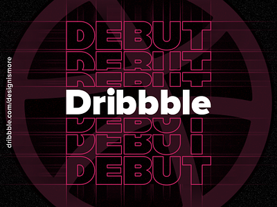 Dribbble Debut (Throwback) debut debut shot debutshot design designer dribbble invited newbie platform profile shot sticker throwback type typographic typography