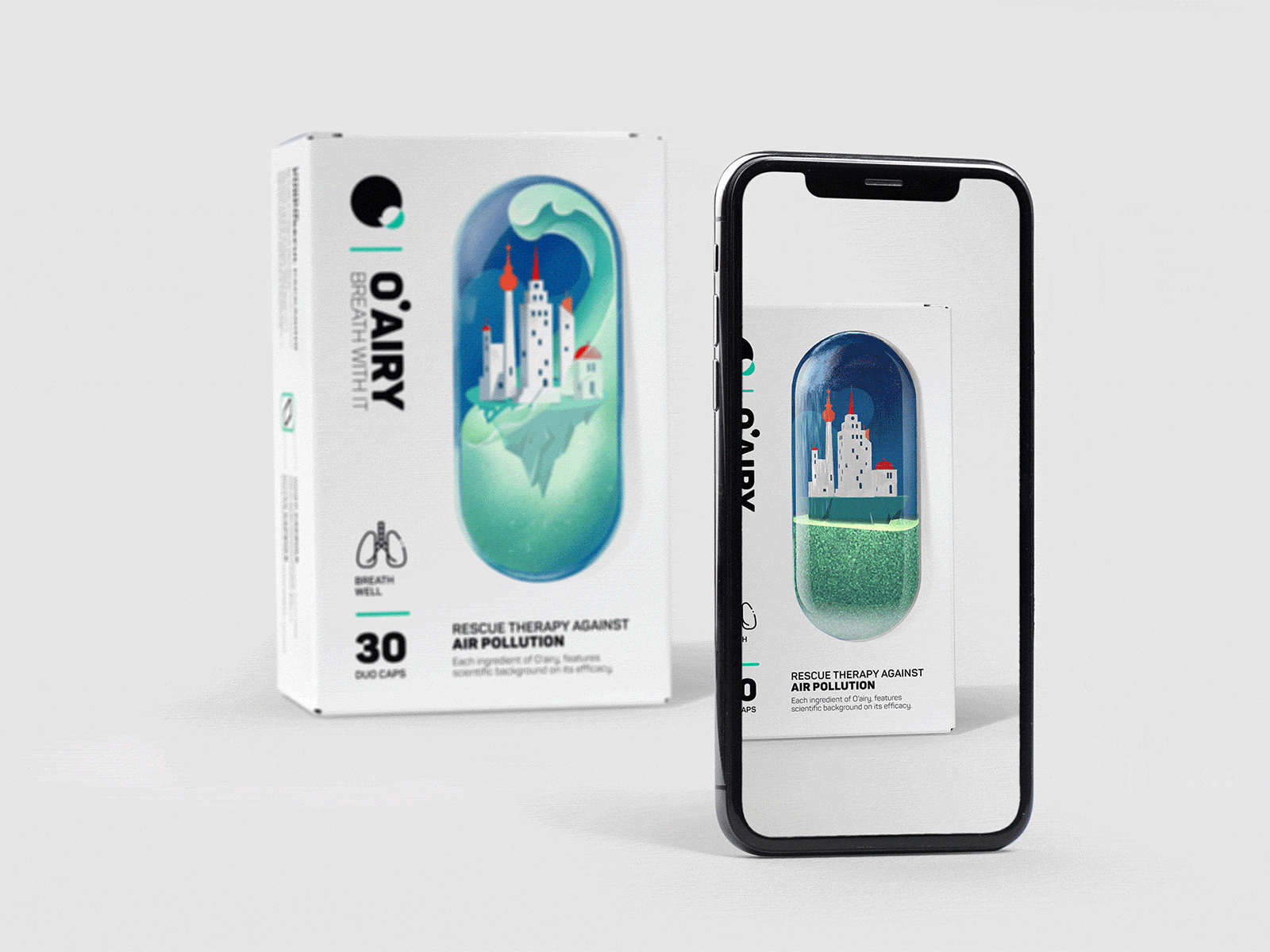 O’airy Packaging Design With Augmented Reality Capabilities! app ar augmented reality branding design illustration motion graphics packaging qrcode ui ux visual identity