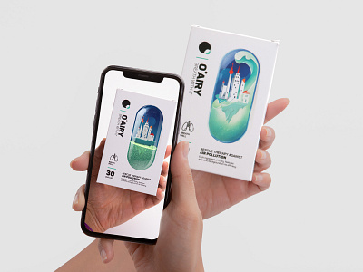 O’airy Packaging Design With Augmented Reality Capabilities! app ar augmented reality branding illustration inspiration logo motion graphics packaging packagingdesign ui