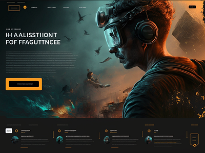 Gaming Website Design design graphic design ui