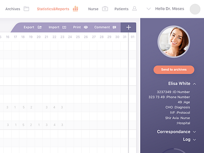 Doclink dashboard medical service profile table