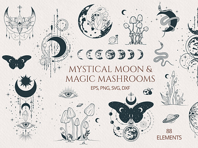 Mystical Moon & Magic Mushrooms Set