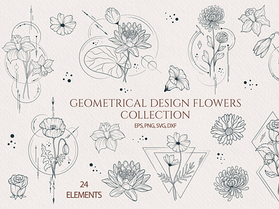 Geometrical Design Birth Month Flowers