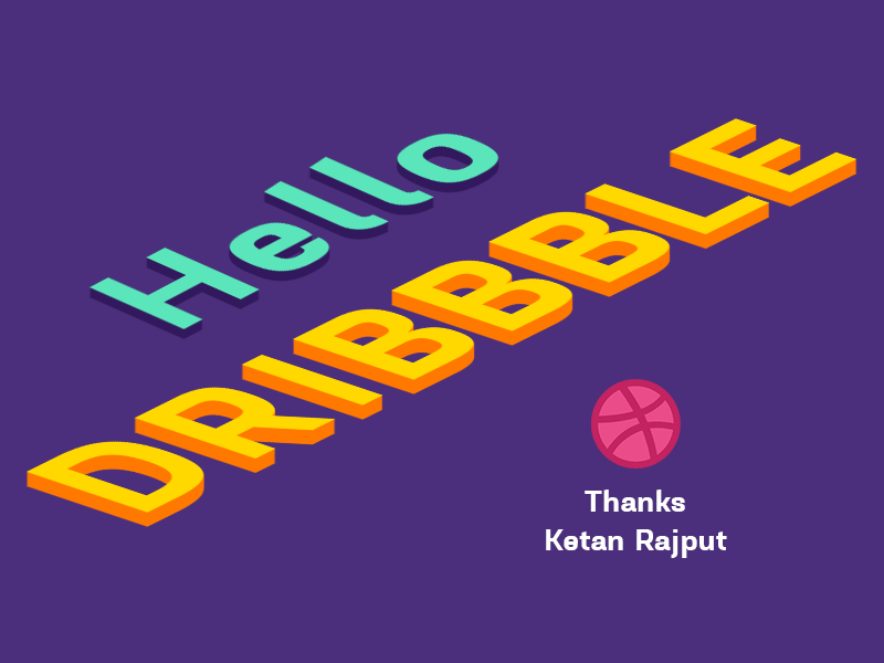 Hello Dribbble hello invite first shot invitation dribbble debut