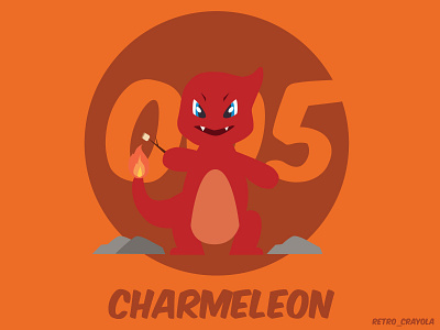 Charmeleon 90s adobe adobe illustrator animation character design gaming illustration nintendo pokemon