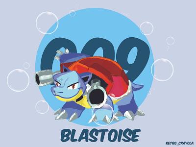 Blastoise 90s adobe adobe illustrator character design graphic design illustration illustrator nintendo pokemon