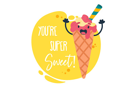 Super Sweet adobe adobe illustrator animation character design cute stickers graphic design illustration illustrator stickers