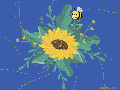 A Chaotic Dandelion Summer adobe adobe illustrator animation bee character design cute dandelion dandelion summer graphic design illustration illustrator summer