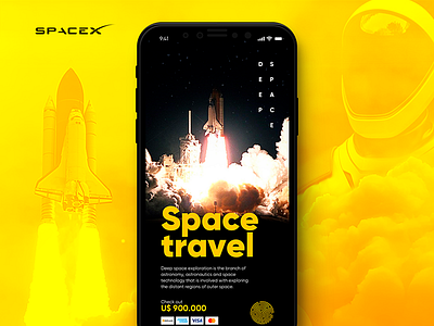 Space Travel 🚀 checkout color design space spaceman spacex travel