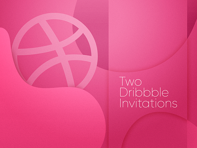 2 Dribbble Invitations contest design follow invitation invite invites like pink shot