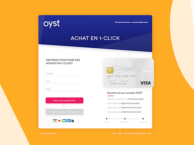 Design for OYST - 1-Click Order