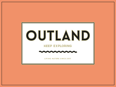 Outland V1 camp exploring graphic design identity outdoor outland typographic logo waves