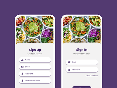 Sign Up and Sign In Design #DailyUI #001